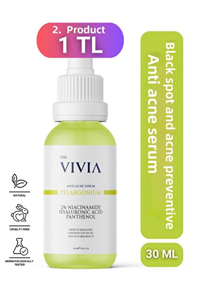 The Vivia سيروم للبشرة مضاد للرؤوس السوداء وشد المسام بالبيلارجونيوم والنياسي...