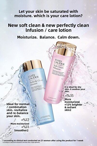 Estee Lauder Lotion - Soft Clean Infusion Moisturizing Care Lotion for Dry Skin - 400 ml