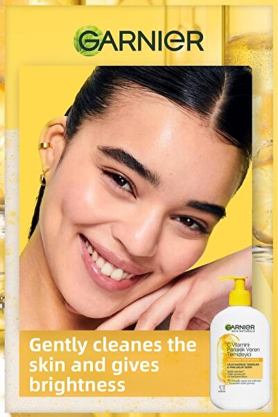 Garnier Vitamin C Brightening Cleanser 250 ml (Vitamin C + Salicylic Acid, Glycerin), Vegan