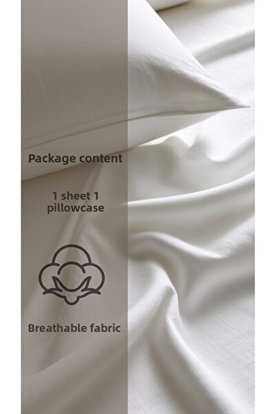 Premium Life Economical Elastic Sheet - 2 Pcs. Pillow Case 160X200