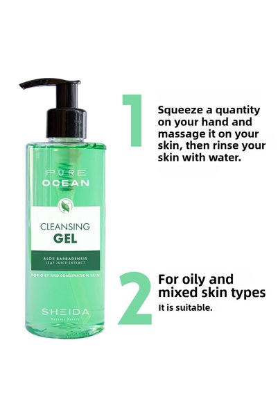 Sheida Mattifying, Anti-Acne and Blackhead Facial Cleansing Gel for Oily and Combination Skin 250 ml