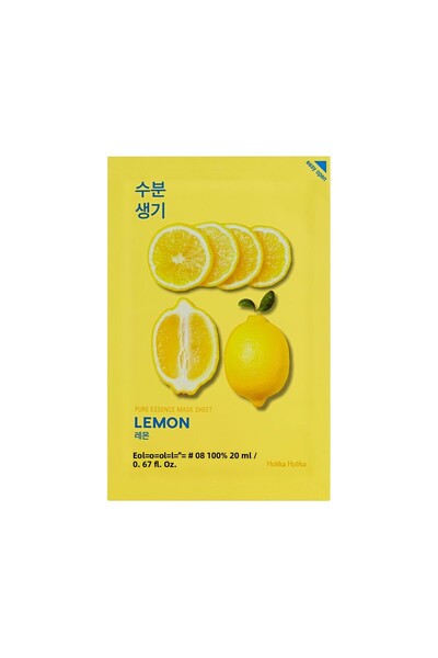 Holika Holika قناع الوجه Pure Mask Sheet Lemon - قناع الوجه بالليمون (قطعة وا...