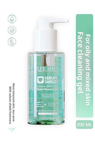 Lee Shia Sebum Shield Facial Cleansing Gel - 200 Ml, for Oily and Combination...