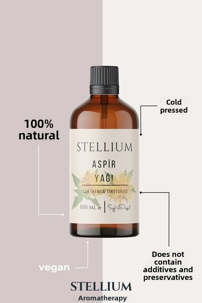 STELLIUM 100% Pure and Natural Safflower Oil - Cold Pressed 100 ml