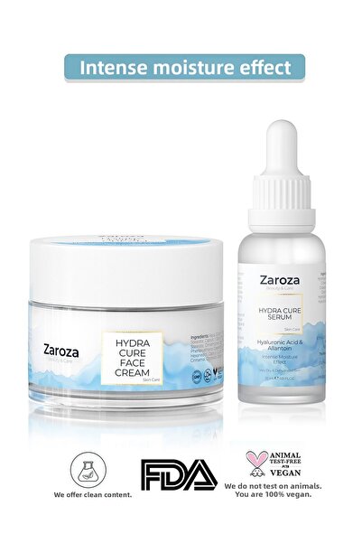 ZAROZA Ultra Intensive Face Cream and Serum Duo Set Containing Hyaluronic Acid
