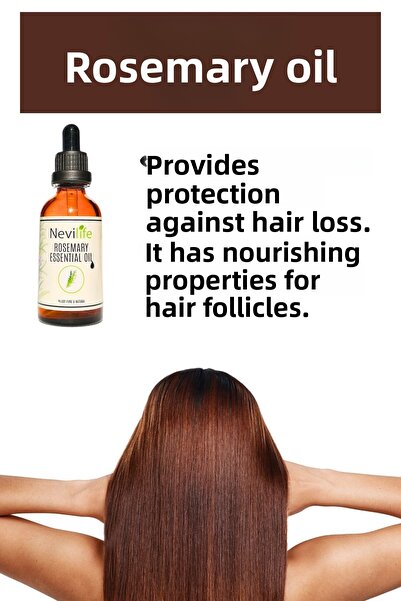 nevilife 3-Pack of Care Oils: Rosemary Oil 50 Ml, Coconut Oil 50 Ml, Castor Oil 50 ml