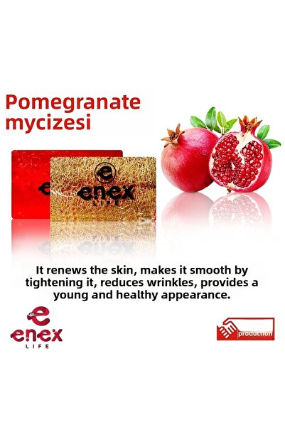 enex life صابون مستخلص الرمان من ألياف اليقطين الطبيعية