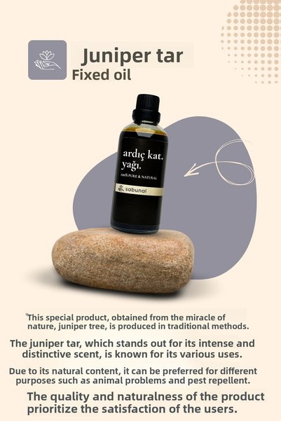 sabunal 100 ml Juniper Tar Oil - Natural Care Oil Effective Against Hair and Skin Problems