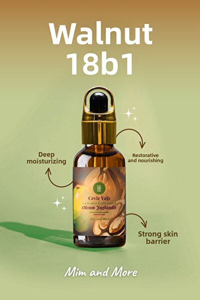 Mim and More Walnut Oil - Cold Pressed 100% Pure Natural, 50ml