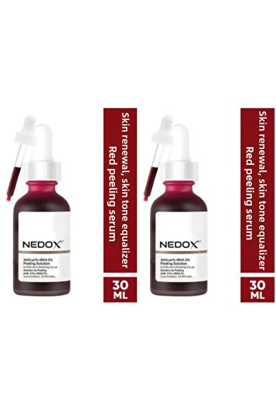 NEDOX 2 Pieces Skin Renewing Skin Tone Equalizing Red Peeling Serum Aha 30% B...