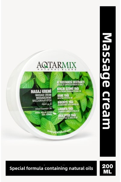 Aqtar Aqtarmix Massage Cream 200 ml - Special Formula Containing Natural Oils