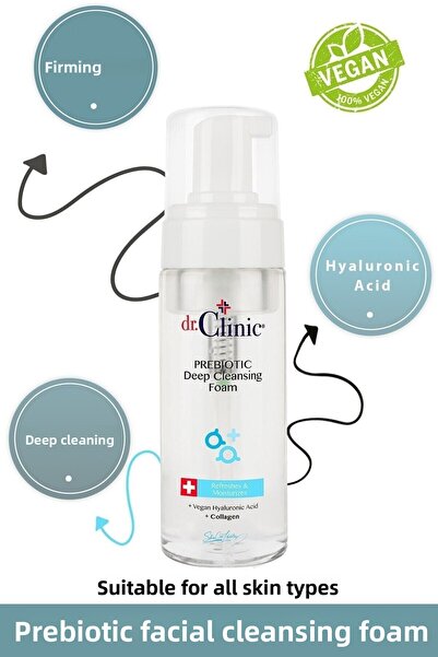 Dr. Clinic رغوة تنظيف الوجه بريبيوتيك 160 مل