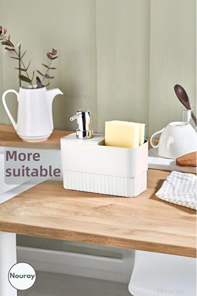 nouray Πάγκος μπάνιου κουζίνας με 2 διαμερίσματα με αντλία Δοχείο υγρού σαπου...