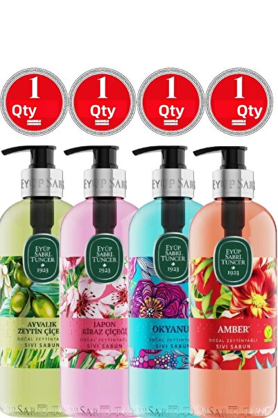 Eyüp Sabri Tuncer صابون سائل Ayvalık بالزيتون وزهر الكرز الياباني والعنبر والمحيط 500 مل