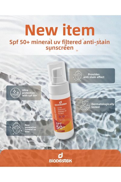 Biodestek Anti-Blemish Spf50 Sunscreen Containing Alpha Arbutin and Niacinamide 50ml
