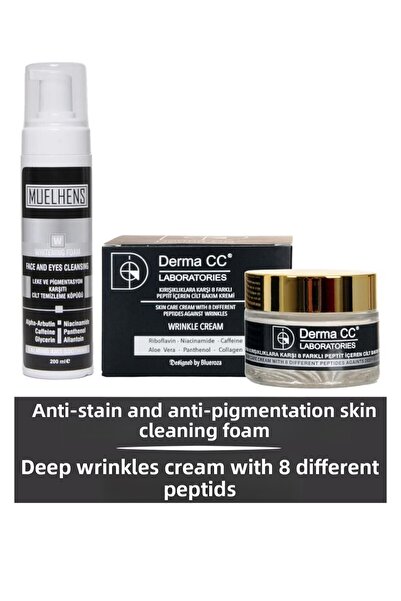 Derma CC LABORATORIES كريم 8 بيبتيت للتجاعيد العميقة 50 م + موس مولهنس 200 م ...