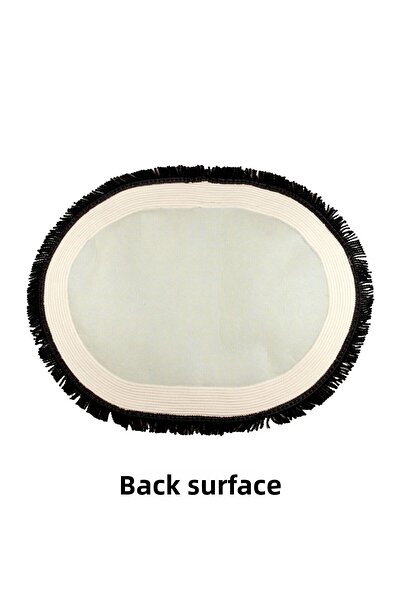 Klappe Design Non-Slip Base White Straw Jute Bath Mat, Entrance, Hall, Entrance Carpet