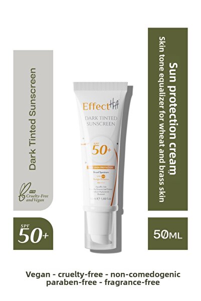 EffectHA SPF50 Dark Tinted Sunscreen for Wheat & Brown Skin - Skin Tone Equal...