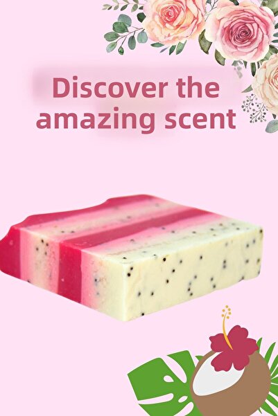 Cosmolive Handmade Soap | Facial Hair Skin Care | Rose & Coconut | Special for Women | 100g