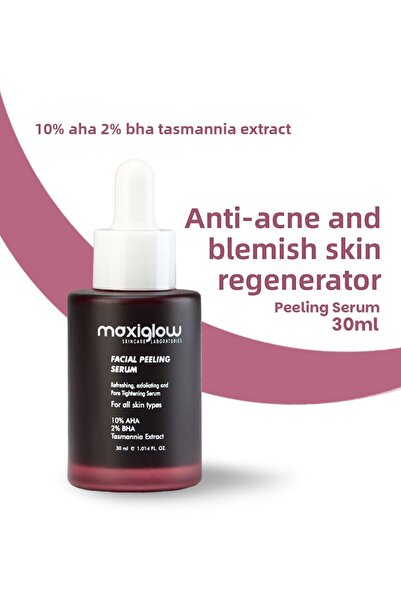 MaxiGlow مصل العناية بالبشرة من Aha Bha، مضاد لحب الشباب والعيوب، مصل تقشير ا...