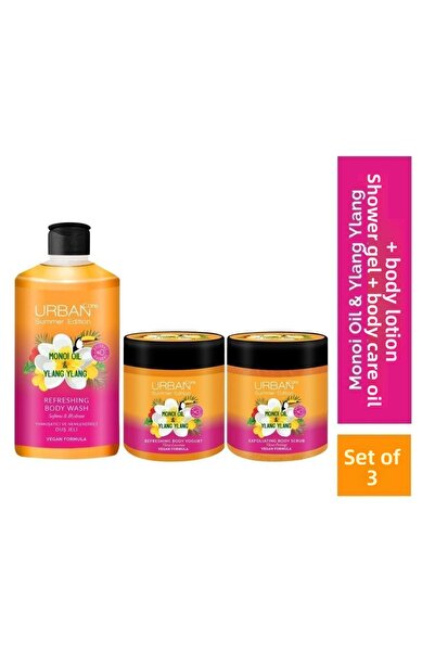 Urban Care Summer Body-Monoi Oil & Ylang Ylang Shower Gel + Body Lotion + Bod...