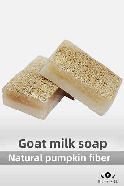 bermark صابون حليب الماعز مع ألياف اليقطين الطبيعية والجلسرين 100 جرام