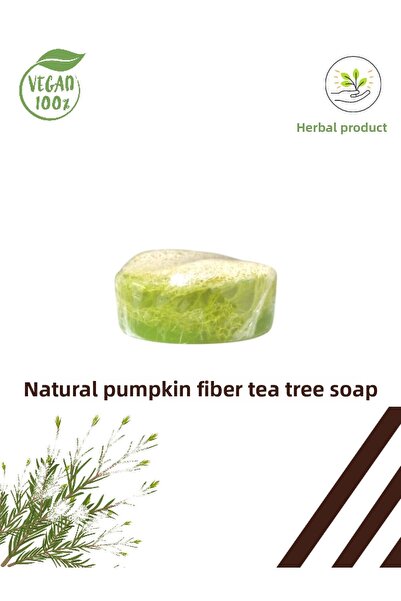 Karşı Köyden صابون شجرة الشاي من ألياف اليقطين الطبيعية 100 جرام