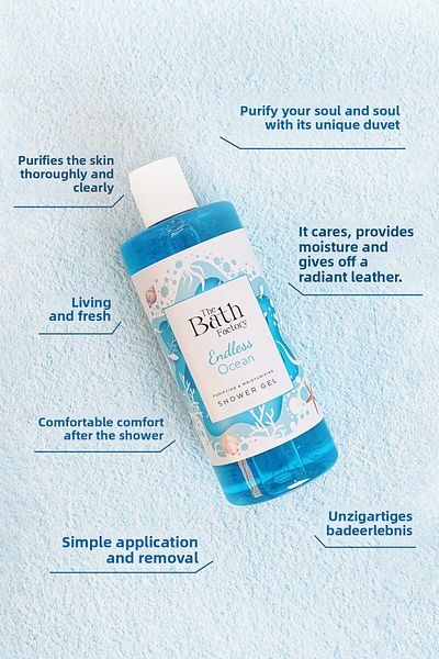 THE BATH FACTORY Gel de duș hidratant și hrănitor cu aromă de ocean 400 ML
