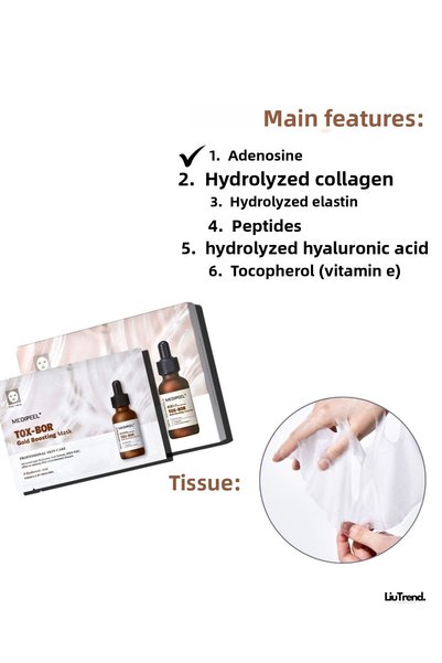Medipeel Tox-Bor Gold Boosting Mask 25 ml * 1 Pc Nourishing Mask to Increase Skin Elasticity