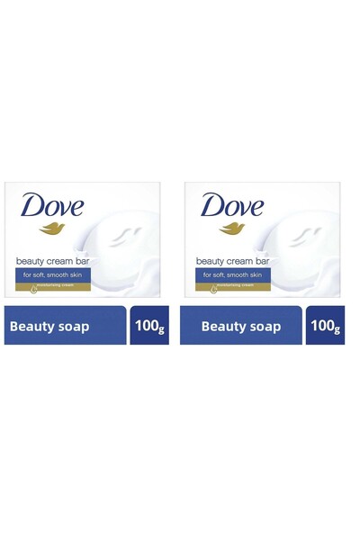 Dove صابون تجميل صلب للبشرة الناعمة والناعمة 100 جرام 2 قطعة