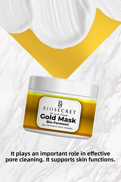 Biosecret 100 مل قناع ذهبي بيو فيرمينت - مضاد للشيخوخة وتفتيح المسام والعيوب