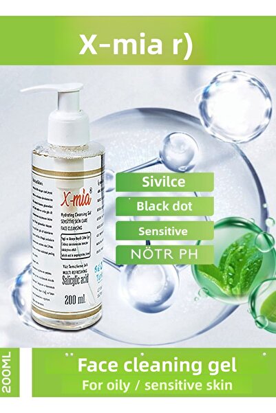 x-mia جل منظف للبشرة الدهنية وحب الشباب 200 مل