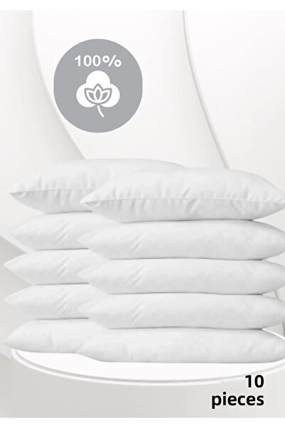 mihriban بطانة داخلية بسحاب أبيض - كيس مخدة 50x70 سم 10 قطع
