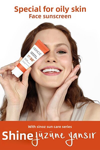 SİNOZ SPF 50 Sebum Balancing Rozjasňující vysoce ochranný opalovací krém na obličej 50 ml pro smíšenou mastnou pleť