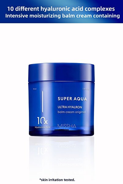 Missha كريم Super Aqua Ultra Hyalron Balm 70 مل - ترطيب مكثف يحتوي على 10 أحم...