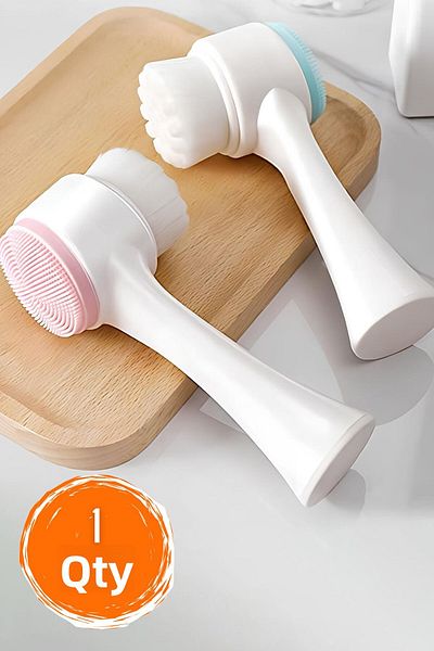 MAROKEN Oily Dry Combination Skin Cleansing Brush - Double Sided Nose Cheek Purifying Derma