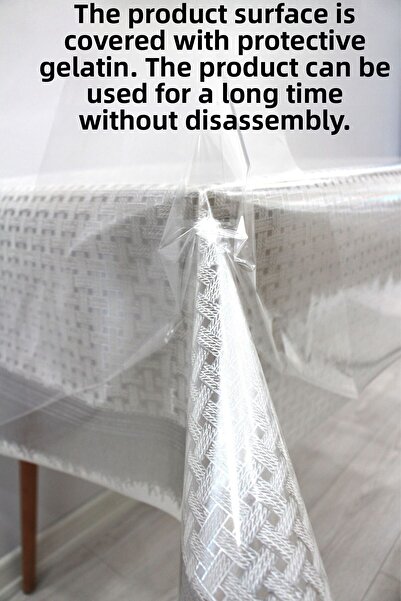 DDHOME Pvc Transparent Erasable Oilcloth Tablecloth 015-SimWicker