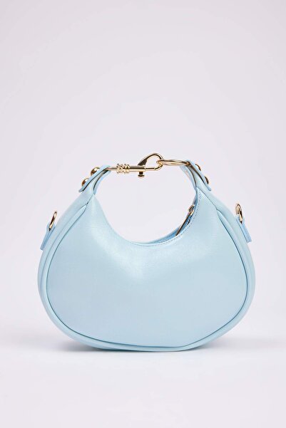 TRENDYOL SHOES Baby Blue Dual-Use Strap Women's Mini/Small Oval Shoulder and Hand Bag Takss25Oc00091