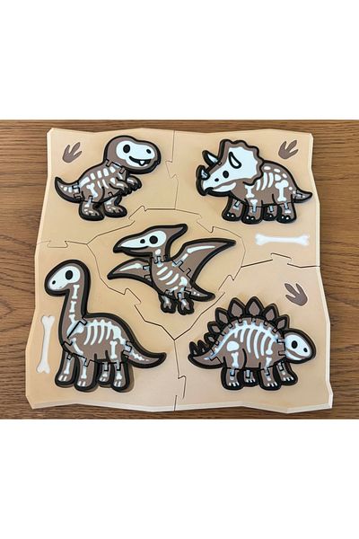 Minikbahcem Flexible Dinosaur Skeleton Matching Puzzle