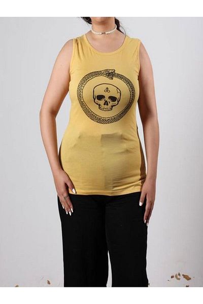 Aşkın Parti Evi Tricou de damă cu imprimeu fără mâneci din țesătură organică