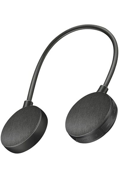Promate Lightweight Neckband, Dual 5W Wireless Stereo Speaker with Built-in Mic, Adjustable Neckband