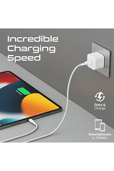 Promate كابل USB-A إلى Lightning بطول 200 سم، يتميز بقوة شد عالية، وشحن سريع ممتاز ومزامنة بيانات