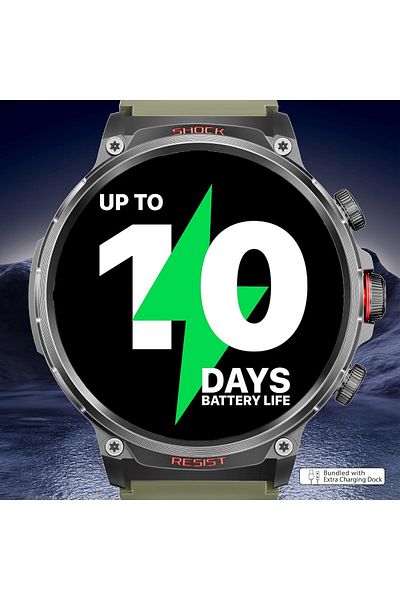 Promate Tough-Built Smartwatch with Round 1.85-Inch TFT Display, 100+ Sports Modes, Heart Rate Senso