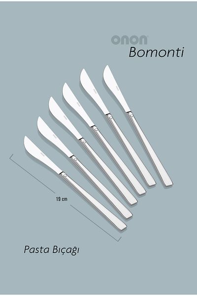 on-on 18/10 Bomonti Cake Knife - Set of 6
