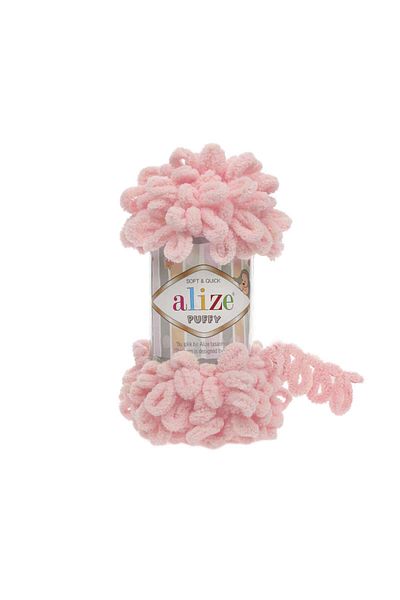 Alize Puffy Hand Knitting Yarn 1pc (COLOR PASTEL PINK NO. 638)