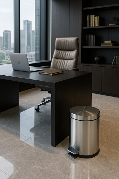 Veliday سلة المهملات بدواسة ستانلس 5 لتر