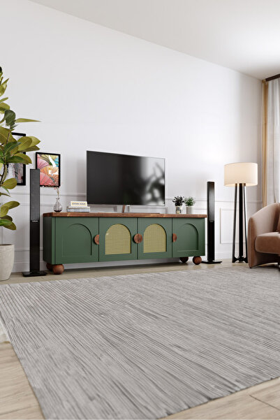 KIYMIK HOME Bohem Tv Ünitesi Size Özel Üretim - Gerçek Ağaç - Ceviz - Yeşil