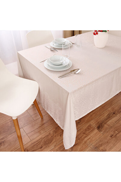 Evidea Soft Floral Devore Tablecloth - Gray - 140X200 cm