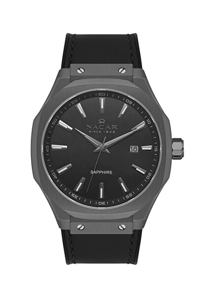 Nacar SAFİR CAM SİYAH ERKEK KOL SAATİ NC34-29B684-GBL1