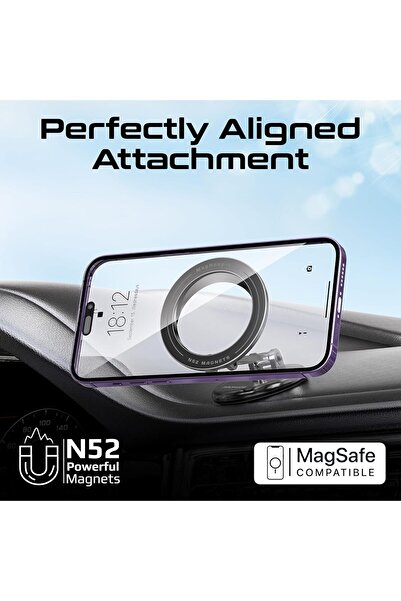 Promate حامل مغناطيسي للسيارة من بروميت، حامل مغناطيسي عالمي للوحة القيادة وا...